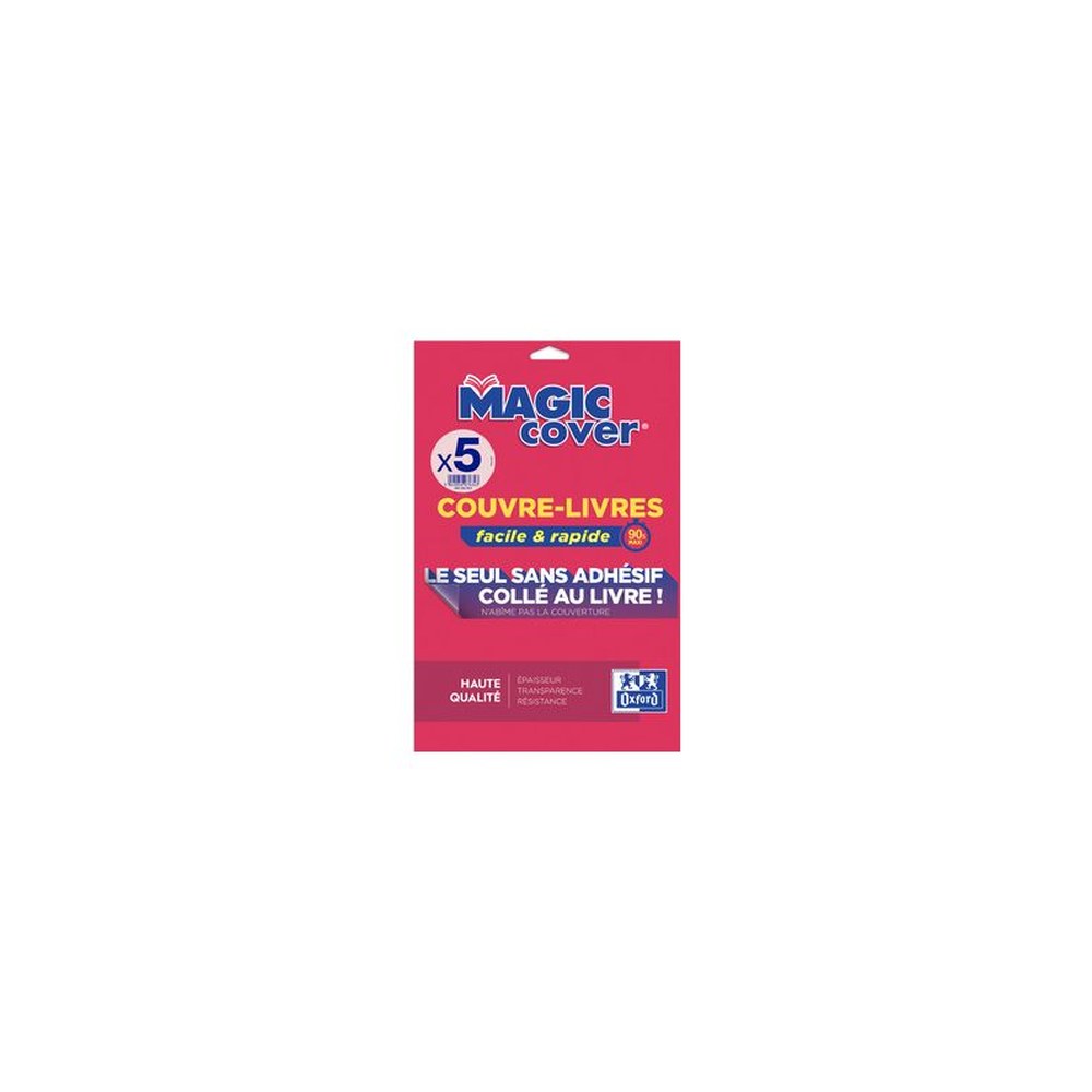 Oxford Couvre-livres "Magic Cover", contenu: 5 feuilles