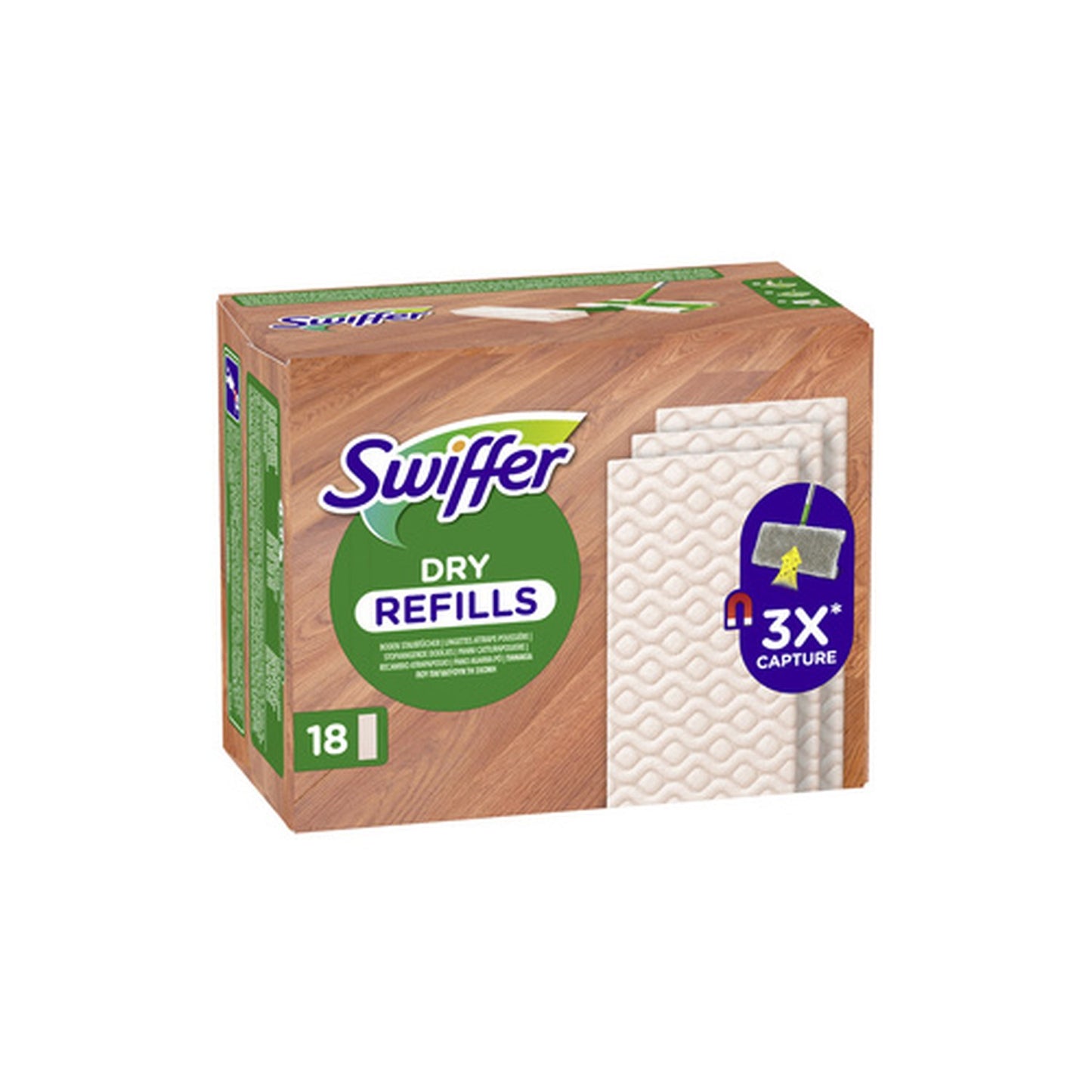 Swiffer Serpillère à sec "bois & parquet", pack de rechange