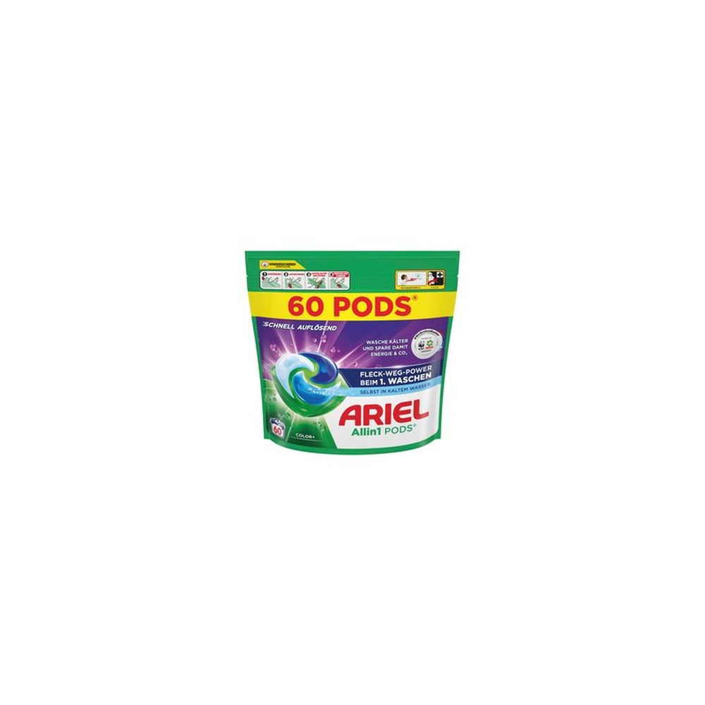 ARIEL Lessive capsules All-in-1 Color+, 60 lavages