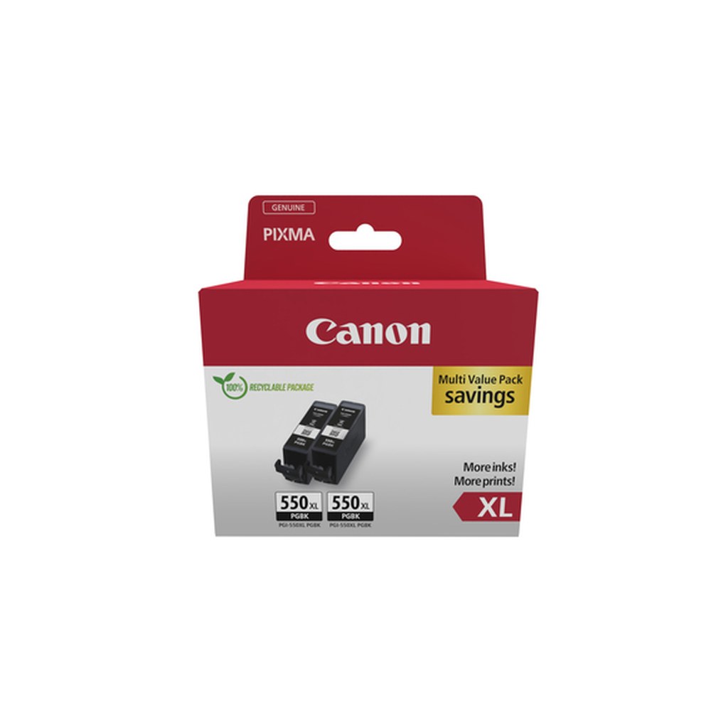 Cartouche d'origine Canon 6431B010 / PGI-550 PGBKXL - noire - pack de 2