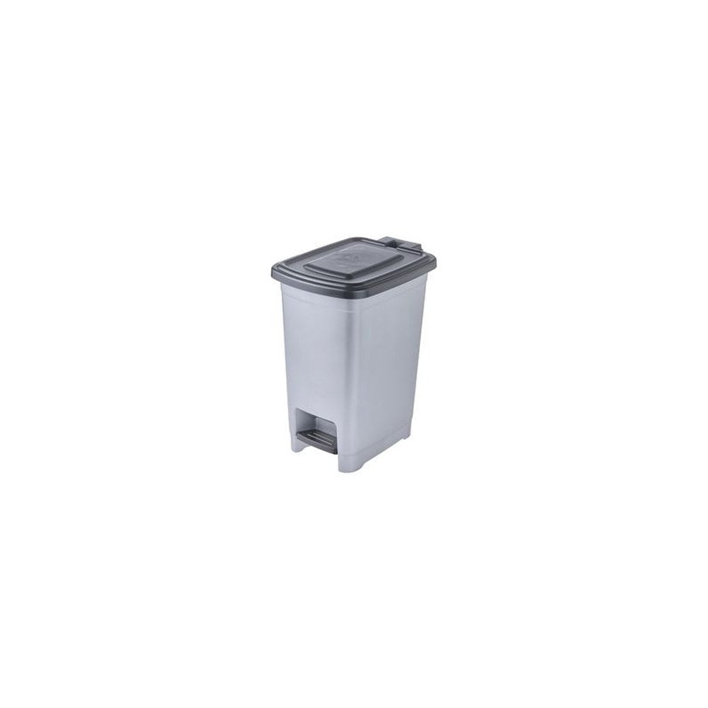 keeeper Poubelle à pédale "olaf", 10 L, PP, light silver
