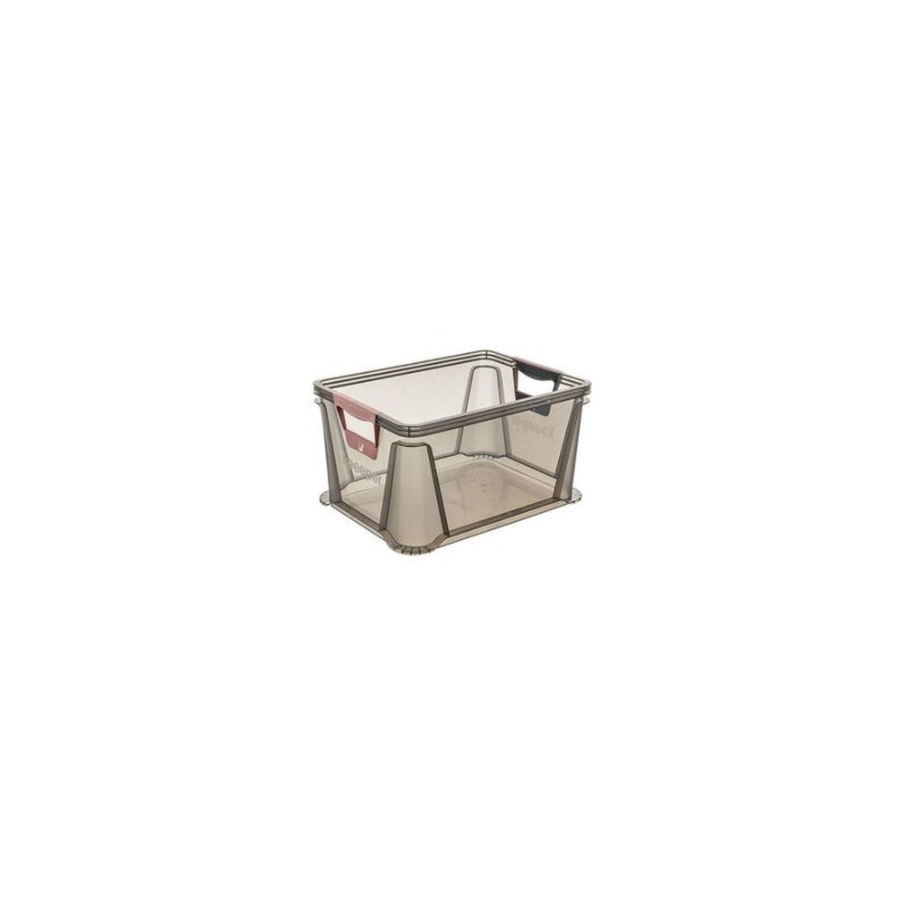 keeeper Boîte de rangement "luis", 20 L, gris translucide