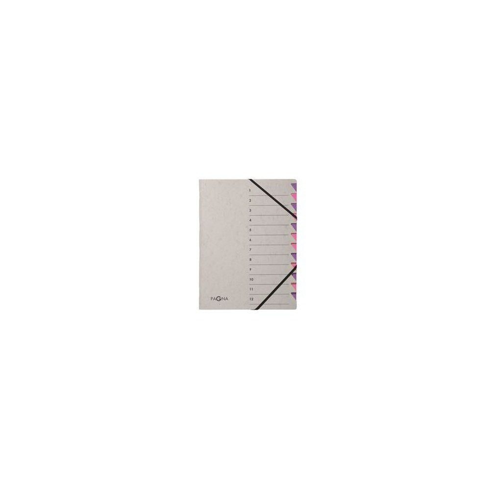 PAGNA Trieur "Easy Grey", A4, 12 compartiments, gris / lilas