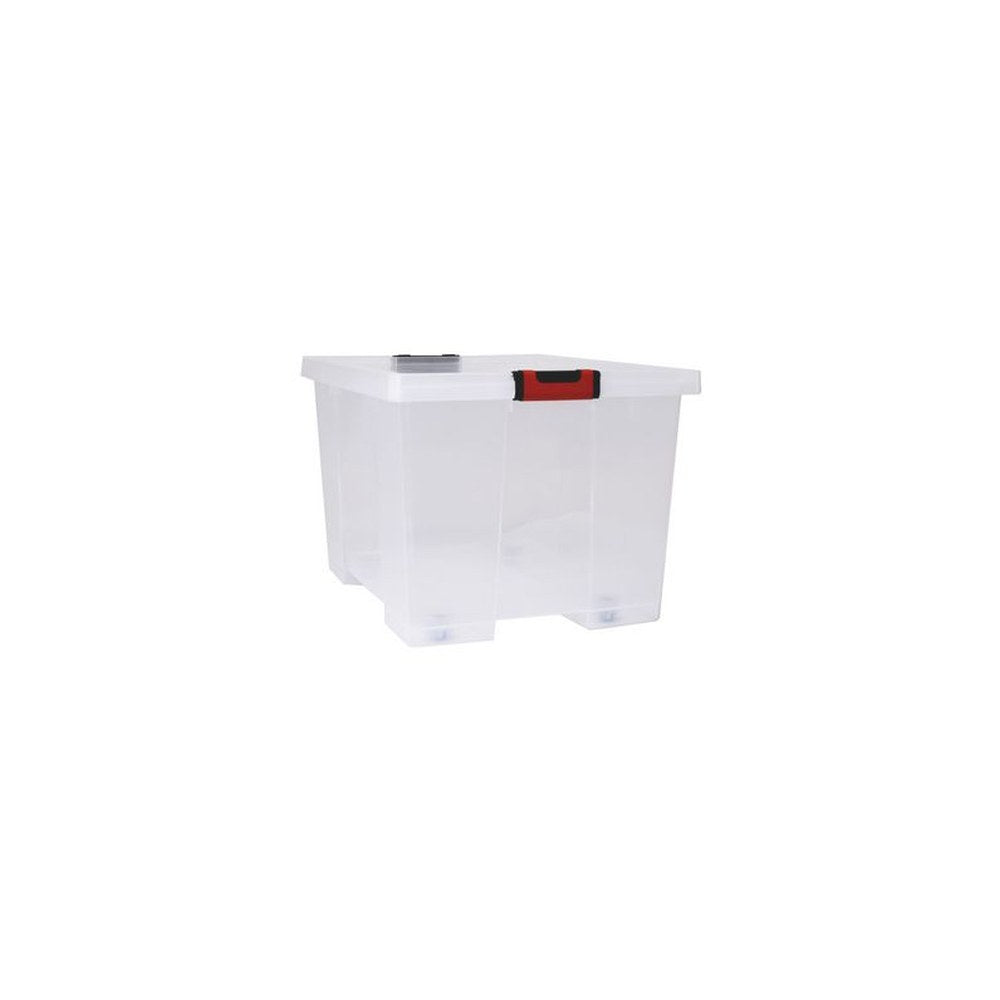 EDA Boîte de rangement CLiPSTOCK, 75 litres, avec roulettes