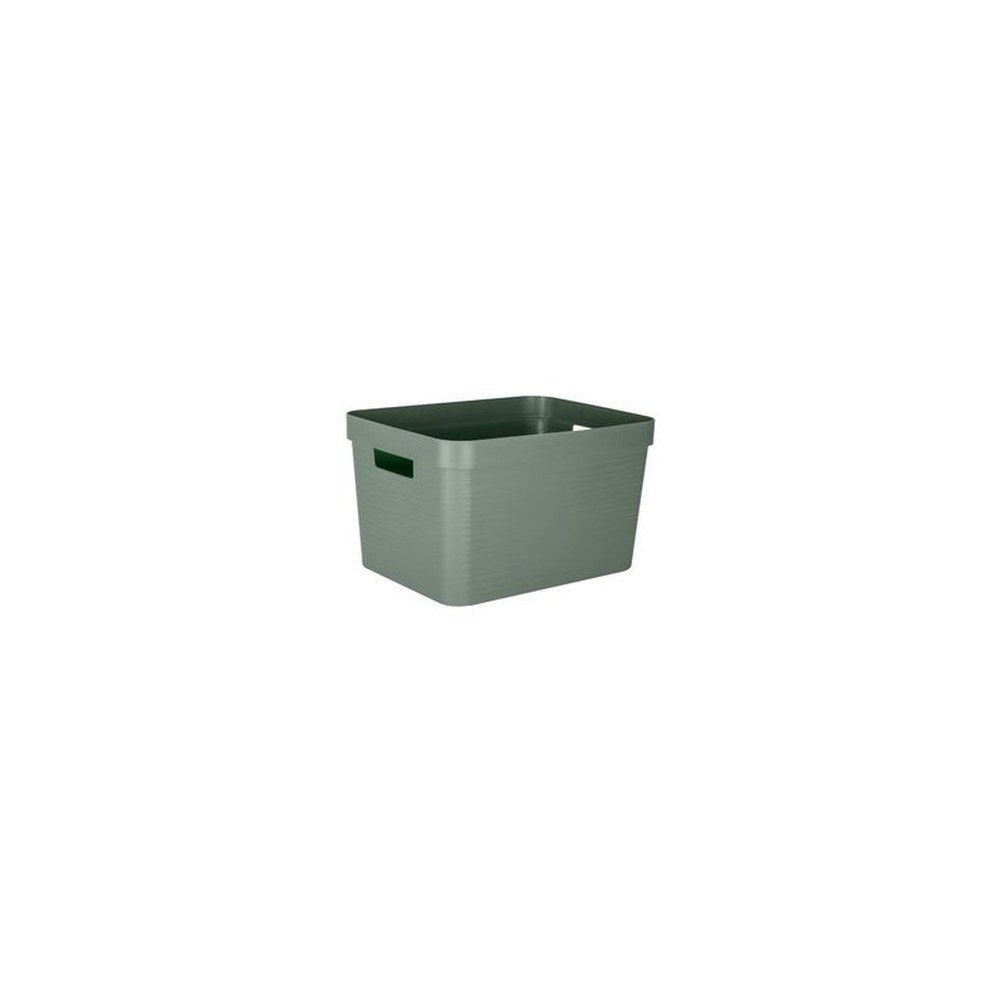 EDA Boîte de rangement STONE, 30 litres, PP, vert laurier