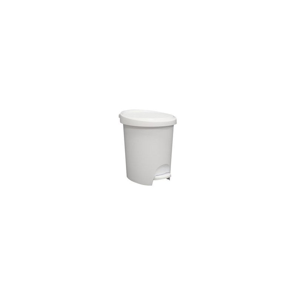 EDA Poubelle cosmétique à pédale Stepy, 6 litres, blanc