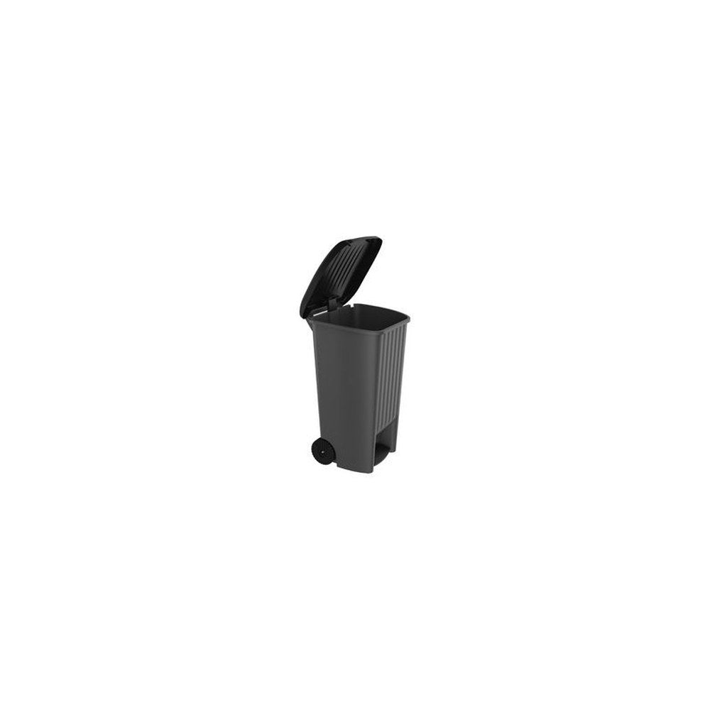 EDA Poubelle, 100 litres, plastique, anthracite