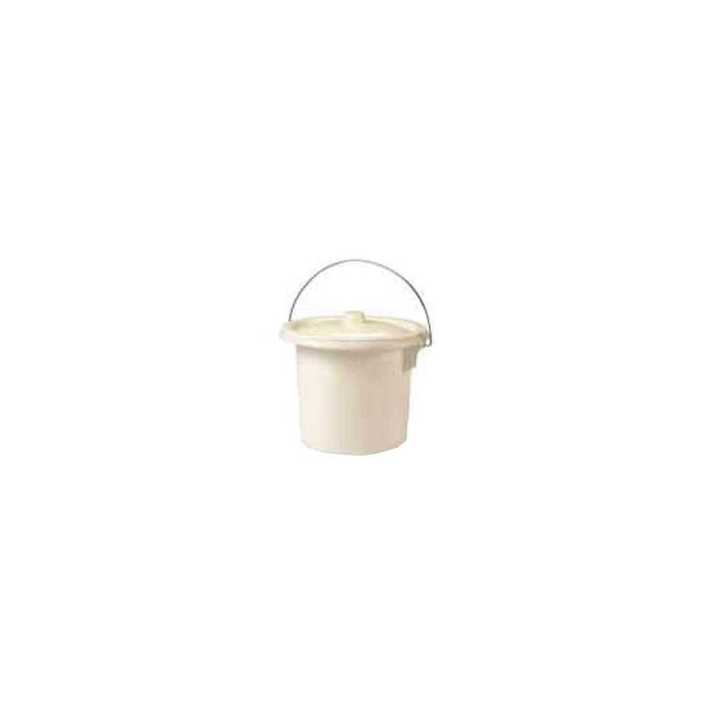 EDA Seau hygiénique, avec anse en métal, 11,5 litres, crème