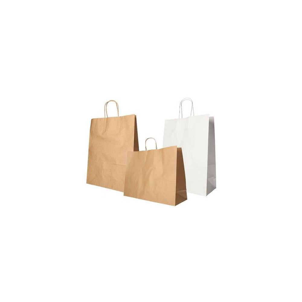 PAPSTAR Sac en papier, 350 x 260 x 120 mm, blanc