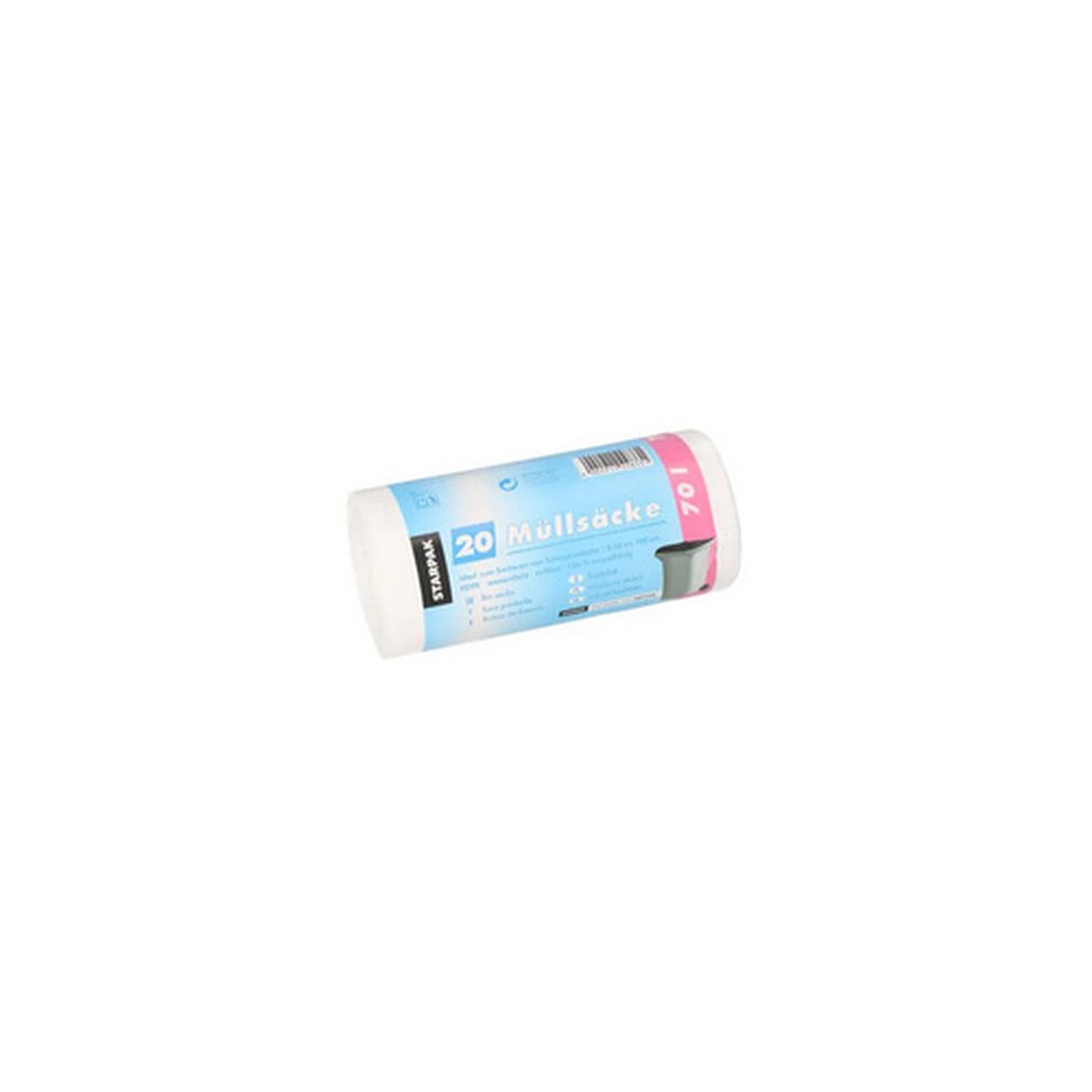 STARPAK Sac poubelle HDPE, 70 litres, blanc