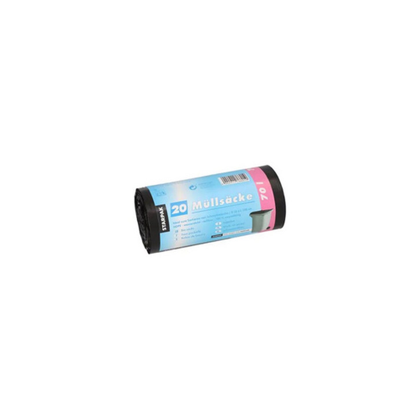 STARPAK Sac poubelle HDPE, 70 litres, noir