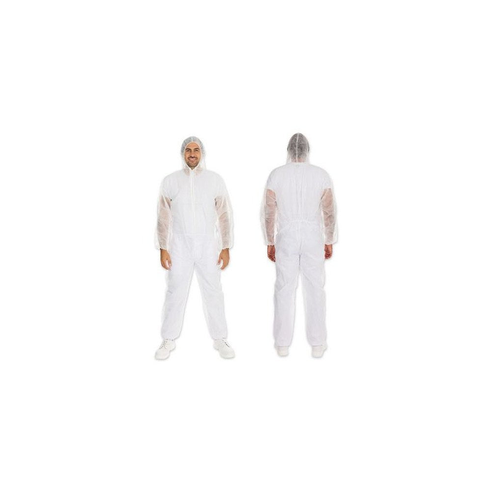 HYGONORM Combinaison PP LIGHT avec capuche, blanc, L