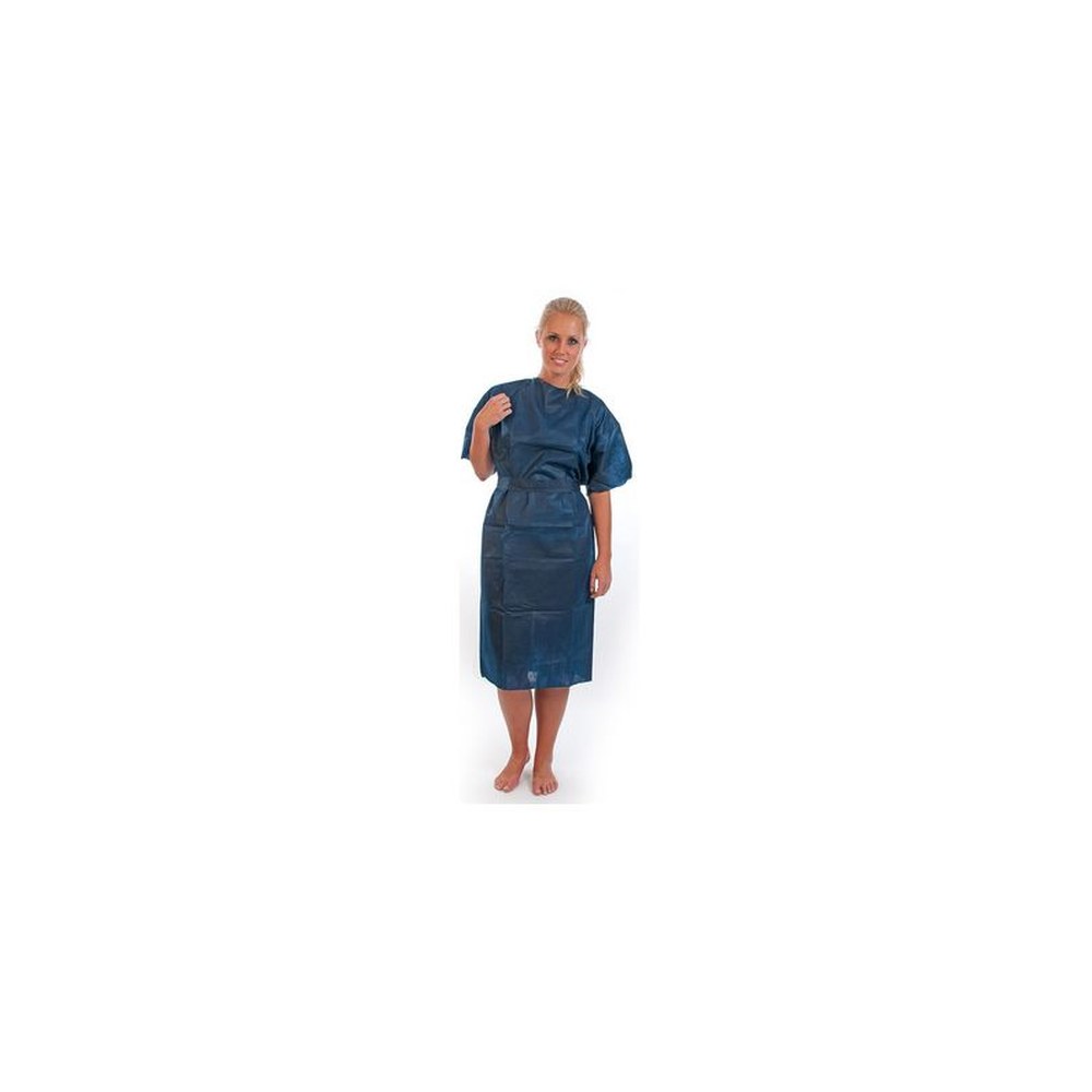 HYGOSTAR Blouse de patient PP, PP non tissé, taille XL, bleu x10