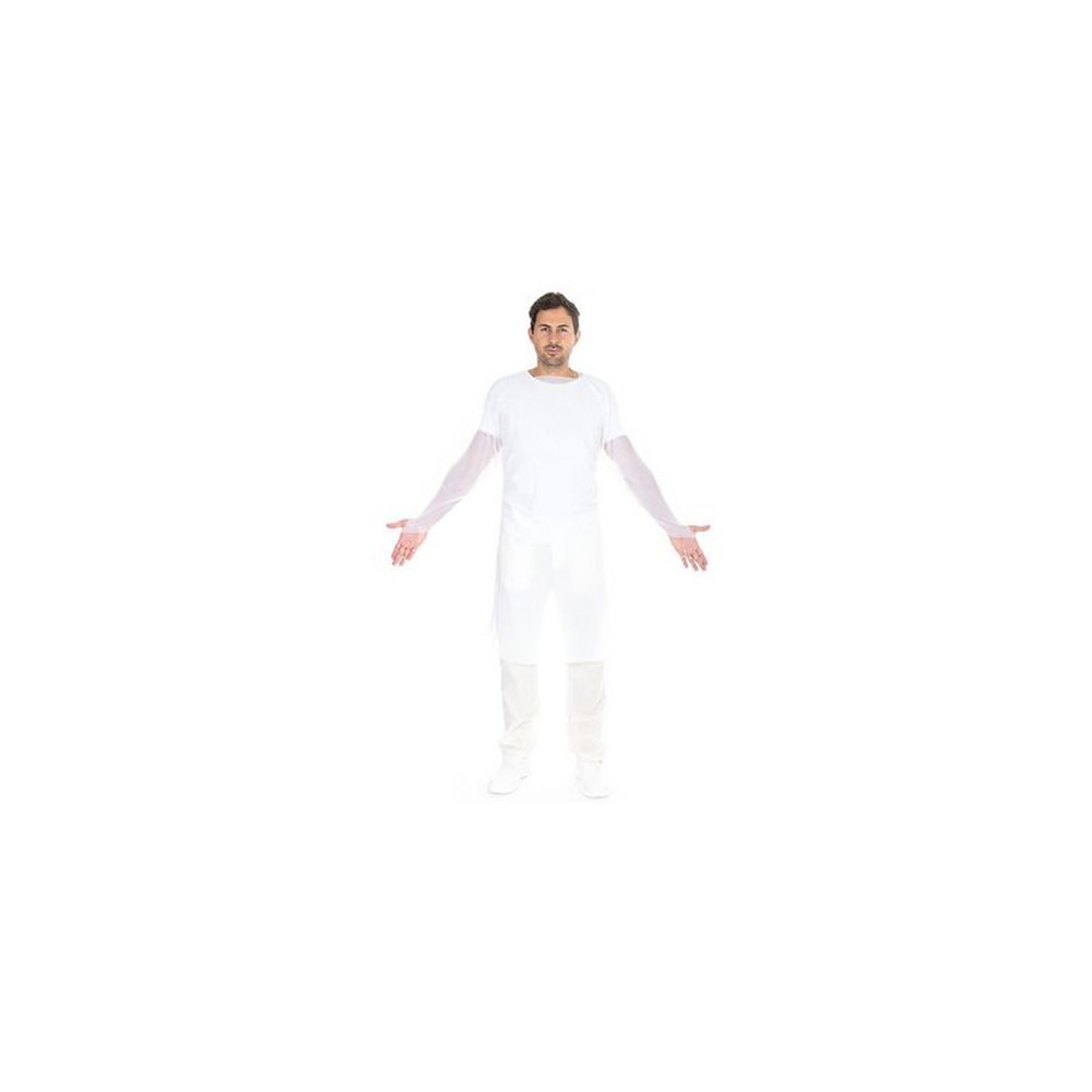 HYGOSTAR Blouse d'examen CPE avec trou pour le pouce, blanc x25