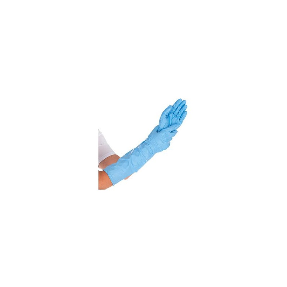 HYGOSTAR Gant nitrile EXTRA SAFE SUPERLONG, XL, bleu