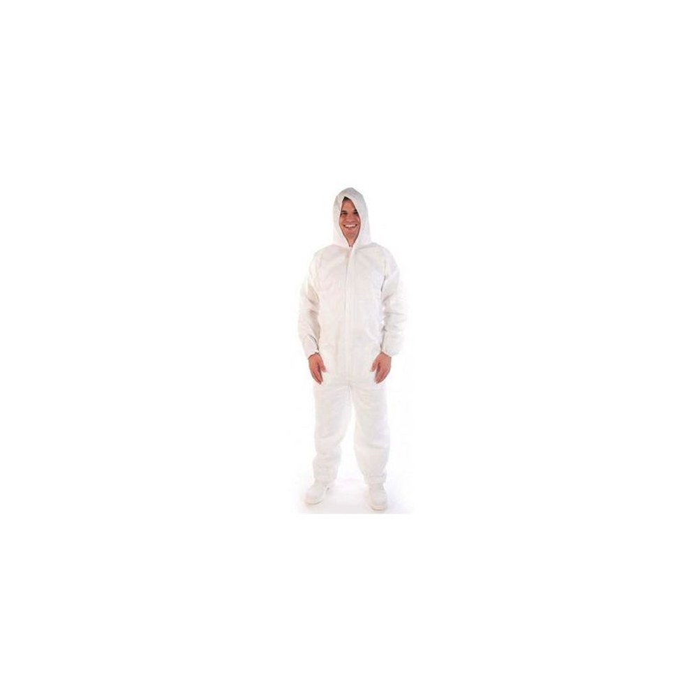 HYGOSTAR Combinaison PP avec capuche, XXL, blanc