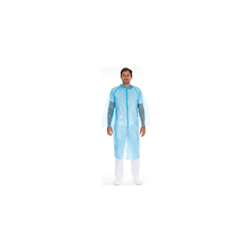 HYGOSTAR Blouse visiteur avec boutons pression, bleu x10
