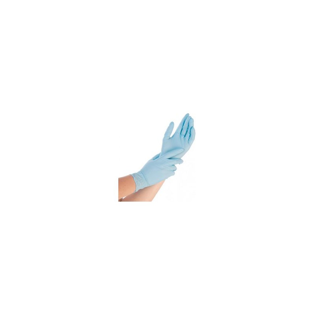HYGONORM Gant nitrile Safe Fit, M, sans poudre, bleu