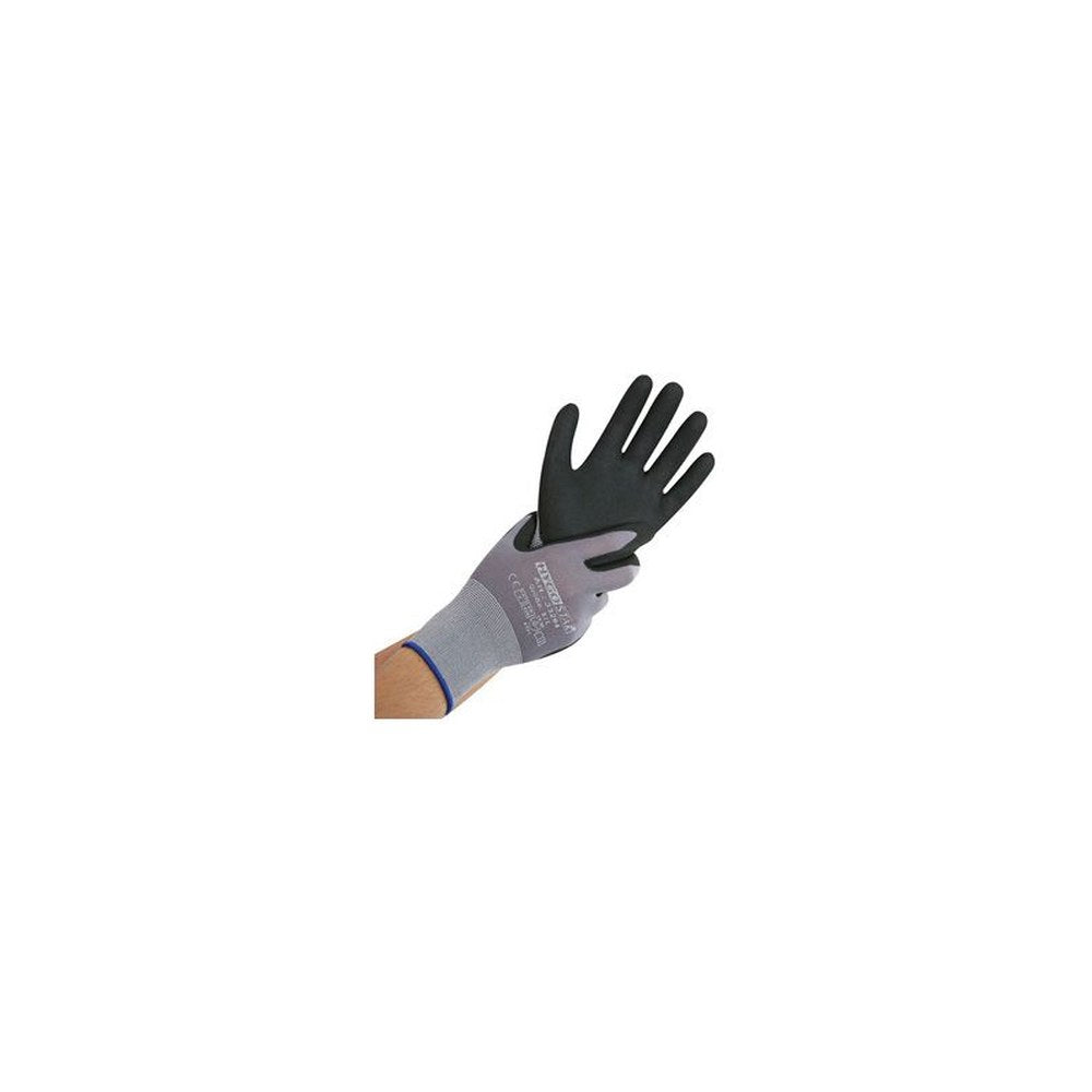 HYGOSTAR Gant à mailles fines Ergo Flex, XL, gris/noir x12