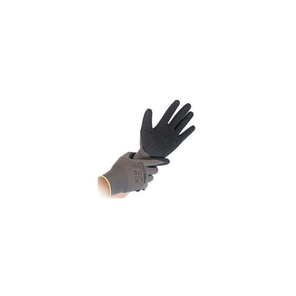 HYGOSTAR Gant à mailles fines Skill, S, gris/noir x12