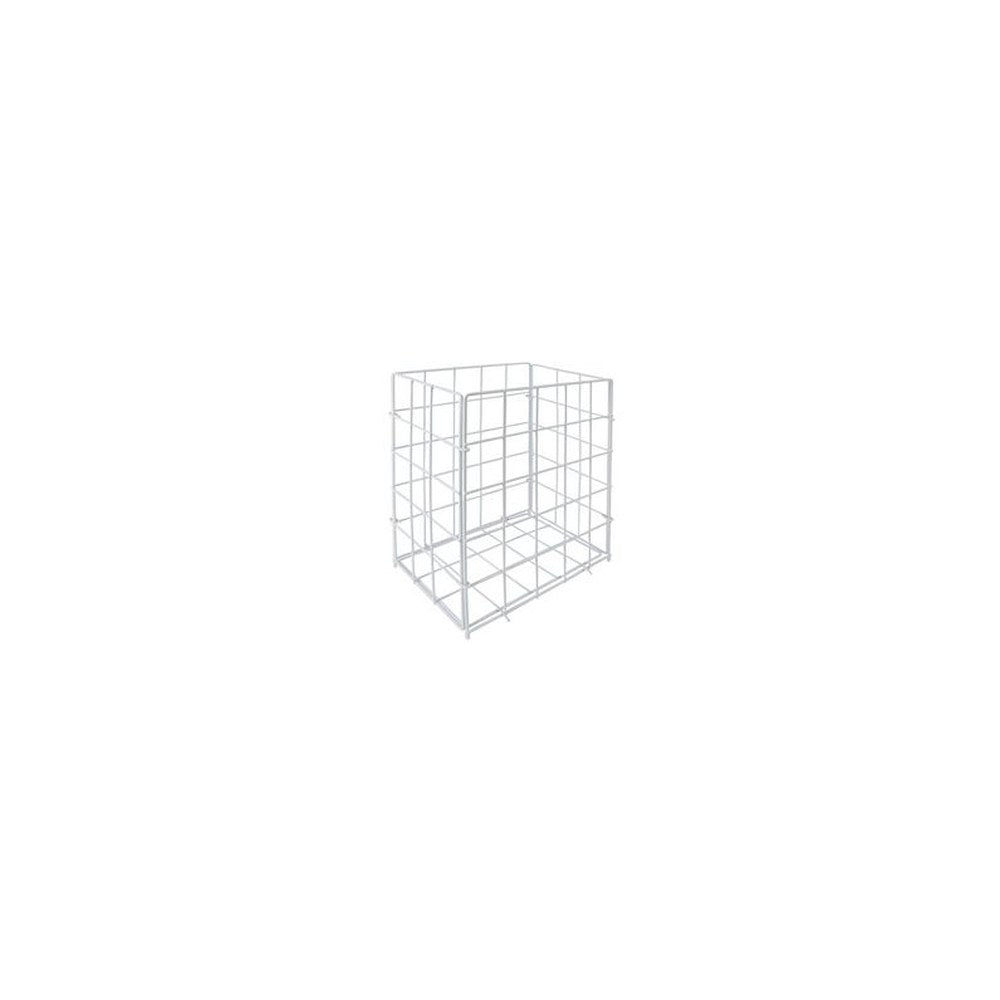 HYGOCLEAN Corbeille à déchets, maille en métal, 20 L, blanc