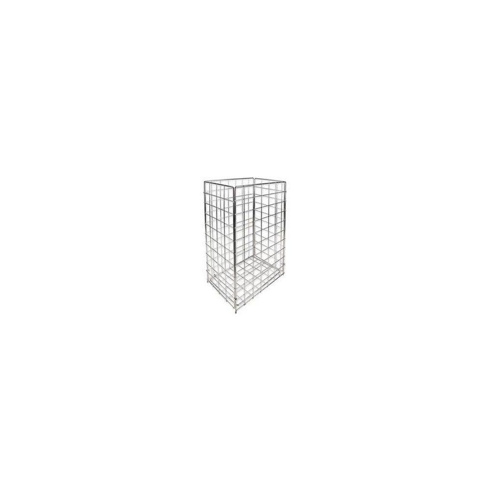 HYGOCLEAN Corbeille à déchets, maille en métal, 60 L, inox