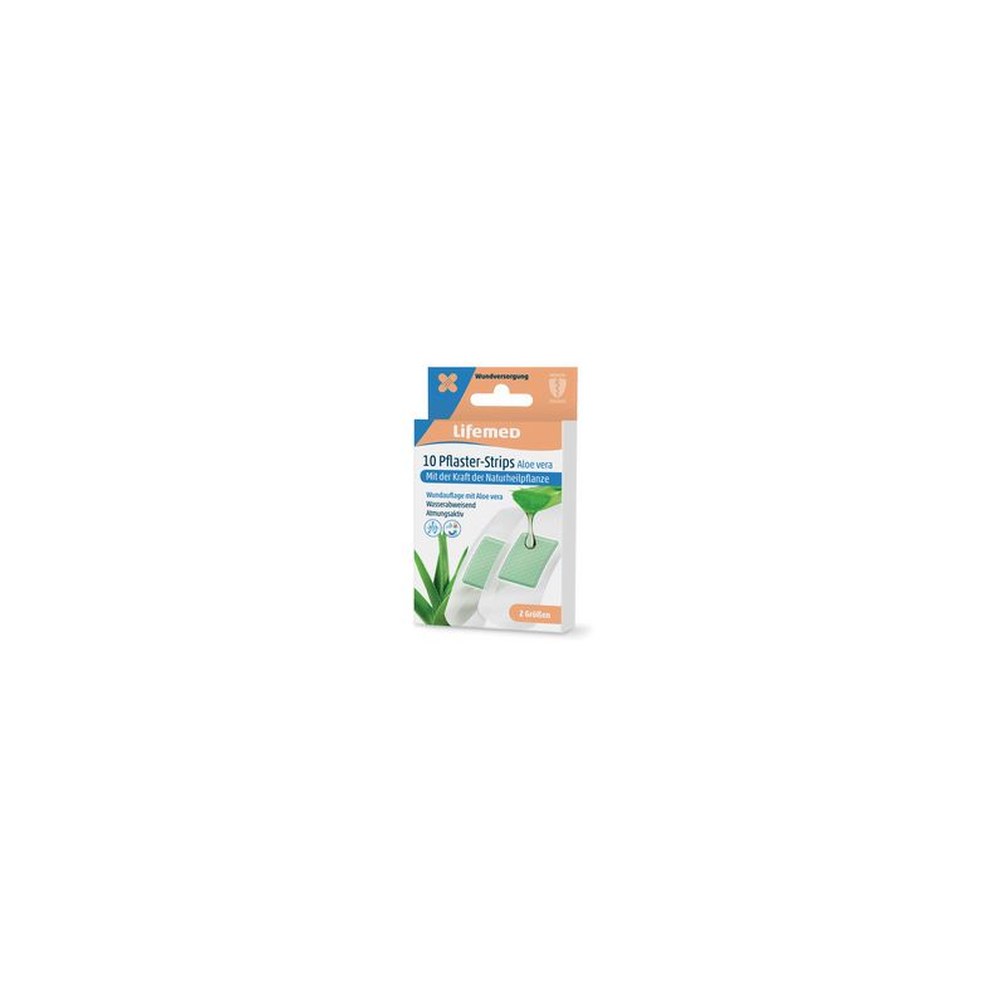 Lifemed Pansements "Aloe vera", pack de 10, blanc