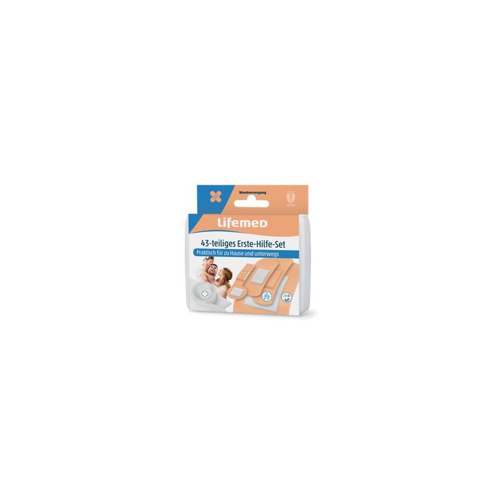 Lifemed Kit de pansements de premiers secours, 43 pièces