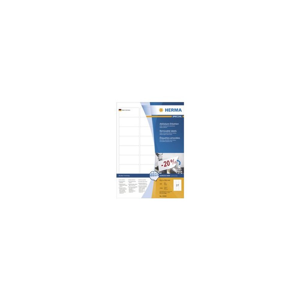 HERMA Etiquette universelle SPECIAL, diamètre: 60 mm, blanc