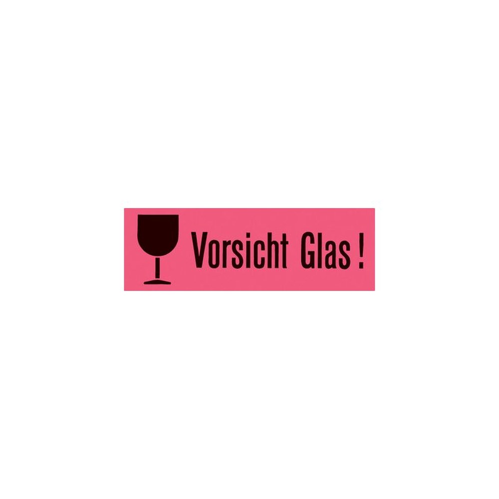 HERMA Hinweisetiketten "Vorsicht Glas", 39 x 118 mm