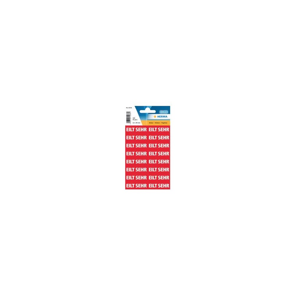 HERMA Textetiketten "EILT SEHR", 12 x 40 mm, rot / weiß