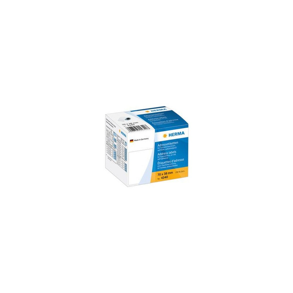 HERMA Etiquette d'adresse, 70 x 38 mm, en continu, blanc
