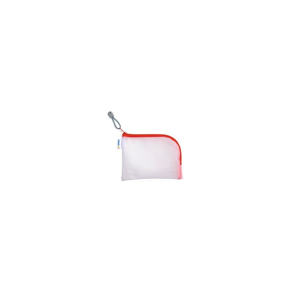 HERMA Pochette à fermeture à zip "Mesh Bags", A6, rouge