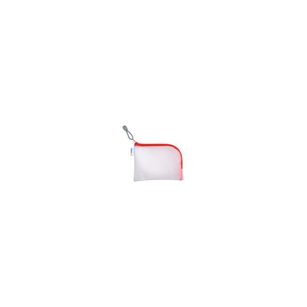 HERMA Pochette à fermeture à zip "Mesh Bags", A7, rouge