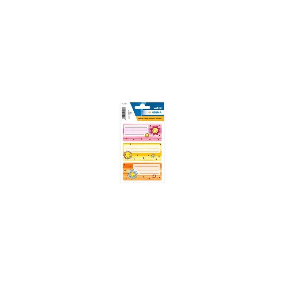 HERMA Etiquettes pour livres "Visages de fleurs", 76 x 35 mm