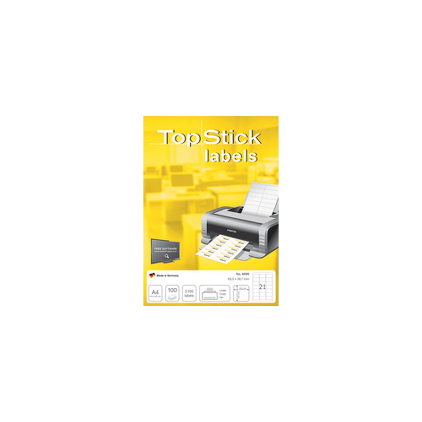 TOP STICK Etiquette universelle, 48,3 x 16,9 mm, blanc