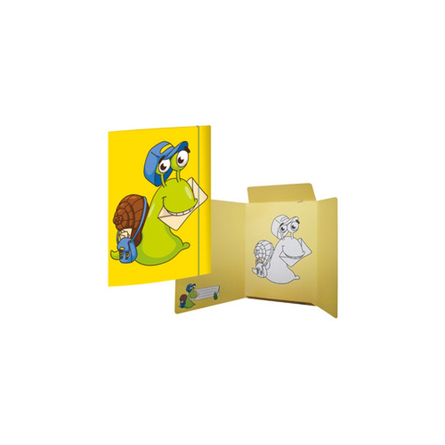 RNK Verlag Chemise à élastique "Escargot", en carton, jaune