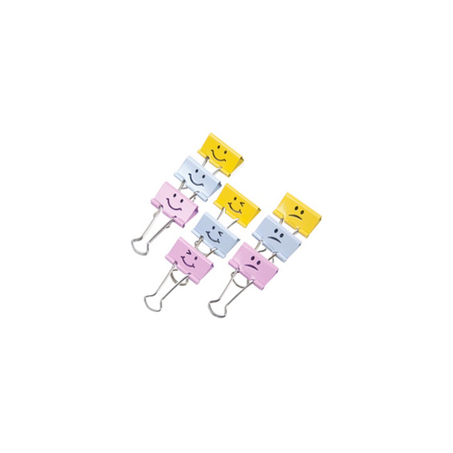 RAPESCO Pince double clip, (L)32 mm, jaune, émoticône