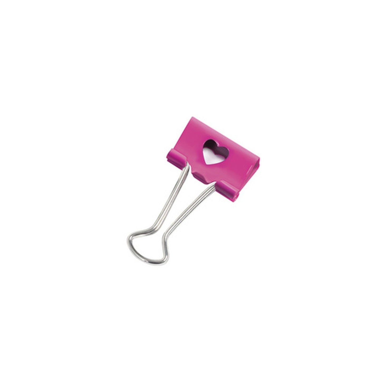 RAPESCO Pince double clip, (L)32 mm, coeur, rose