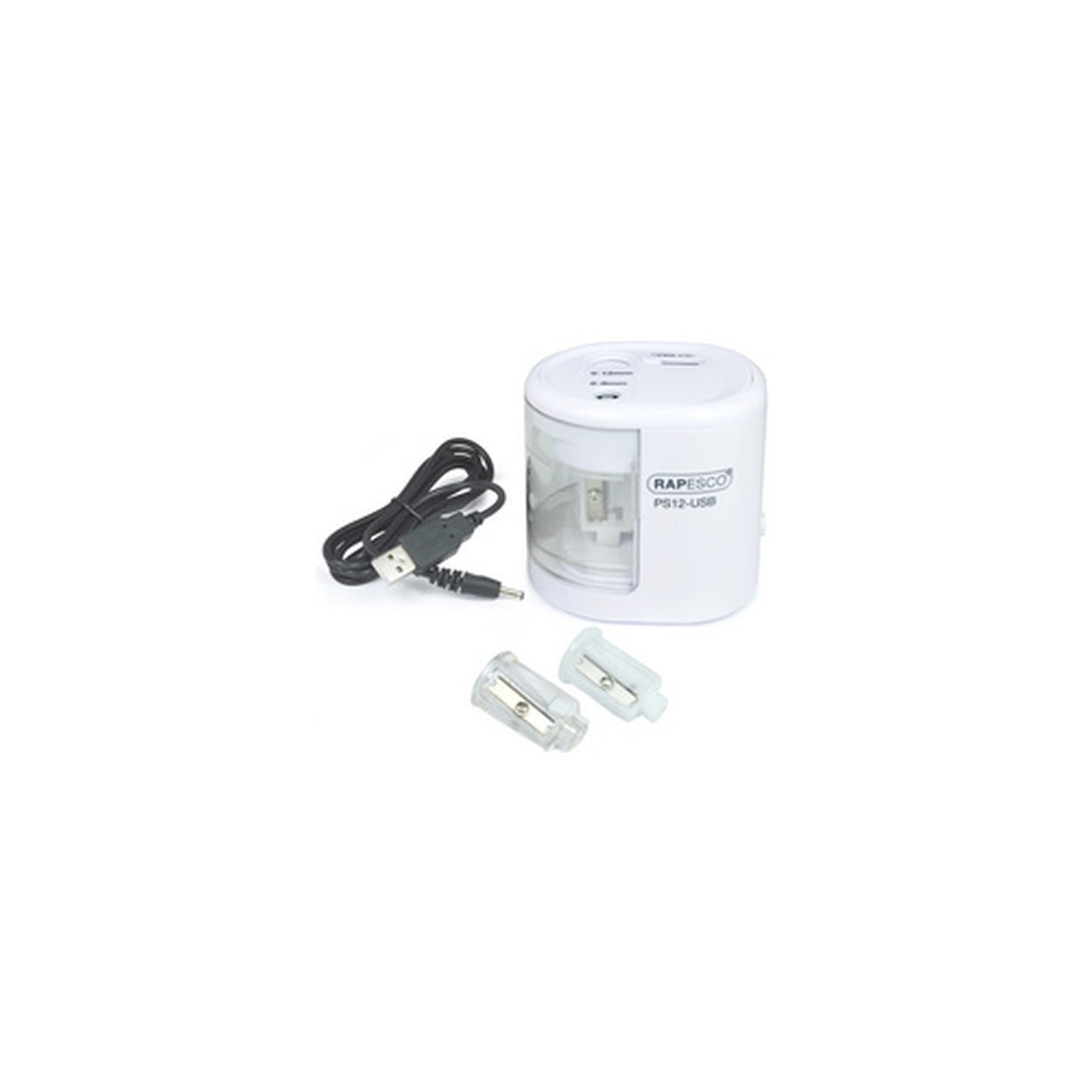 RAPESCO Taille-crayon électrique double PS12-USB, blanc