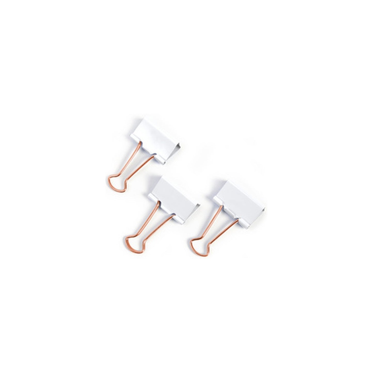 RAPESCO Pince double-clip, (L)19mm, blanc/or rose, 80 pièces