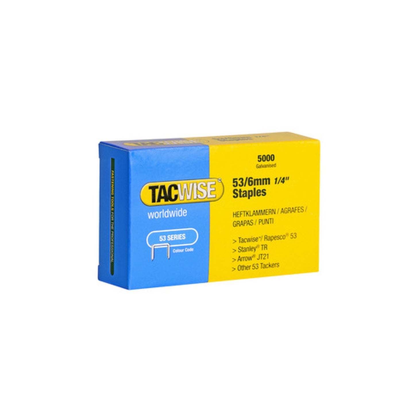 TACWISE Agrafes 53/4 mm, 2000 pièces, galvanisé