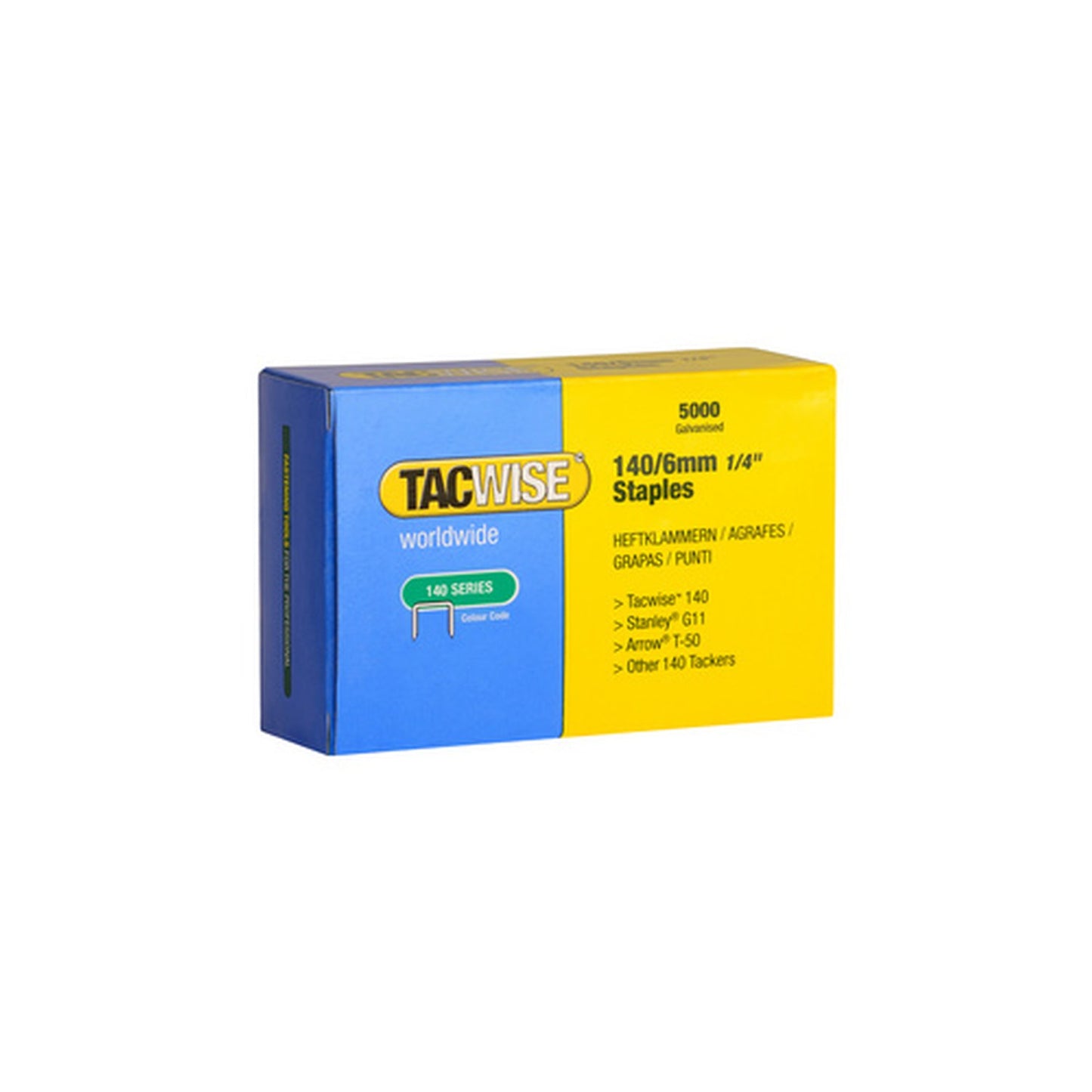 TACWISE Agrafes 140/12 mm, 5.000 pièces, galvanisé