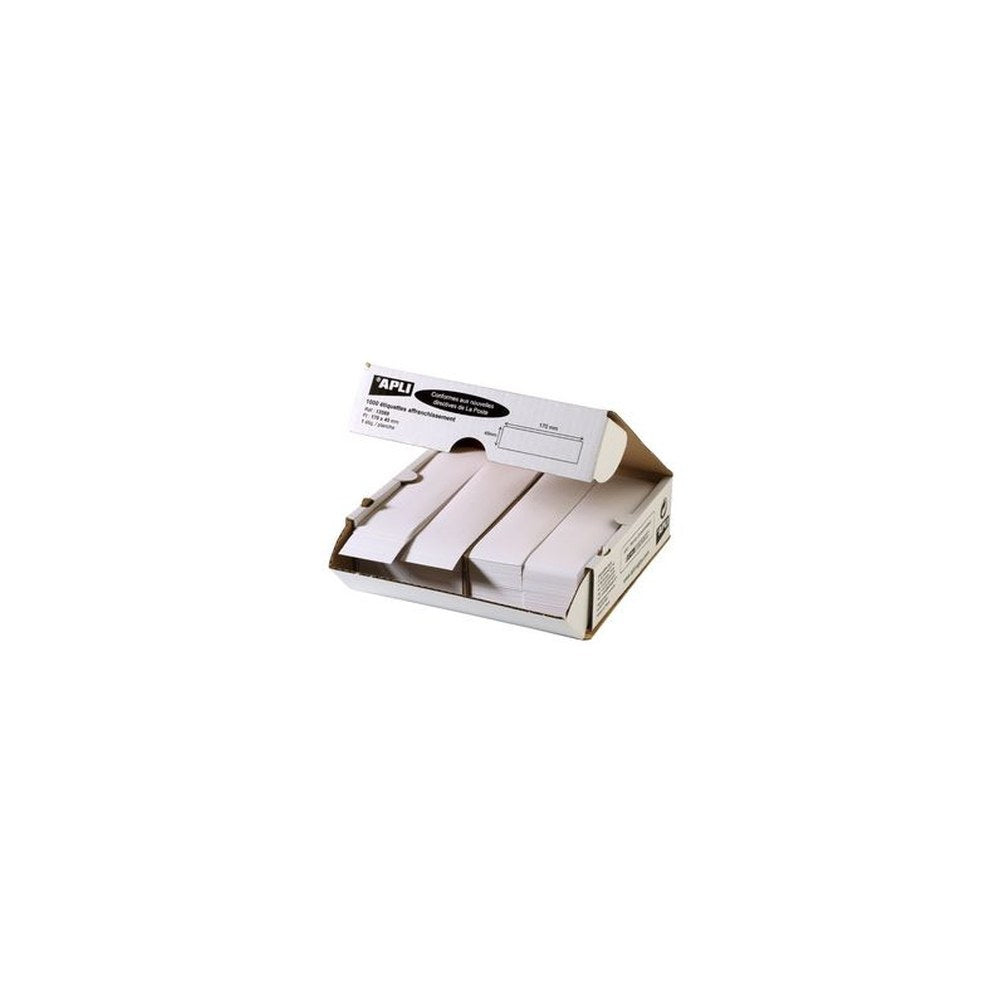 APLI Etiquette d'affranchissement, 140 x 40 mm, blanc