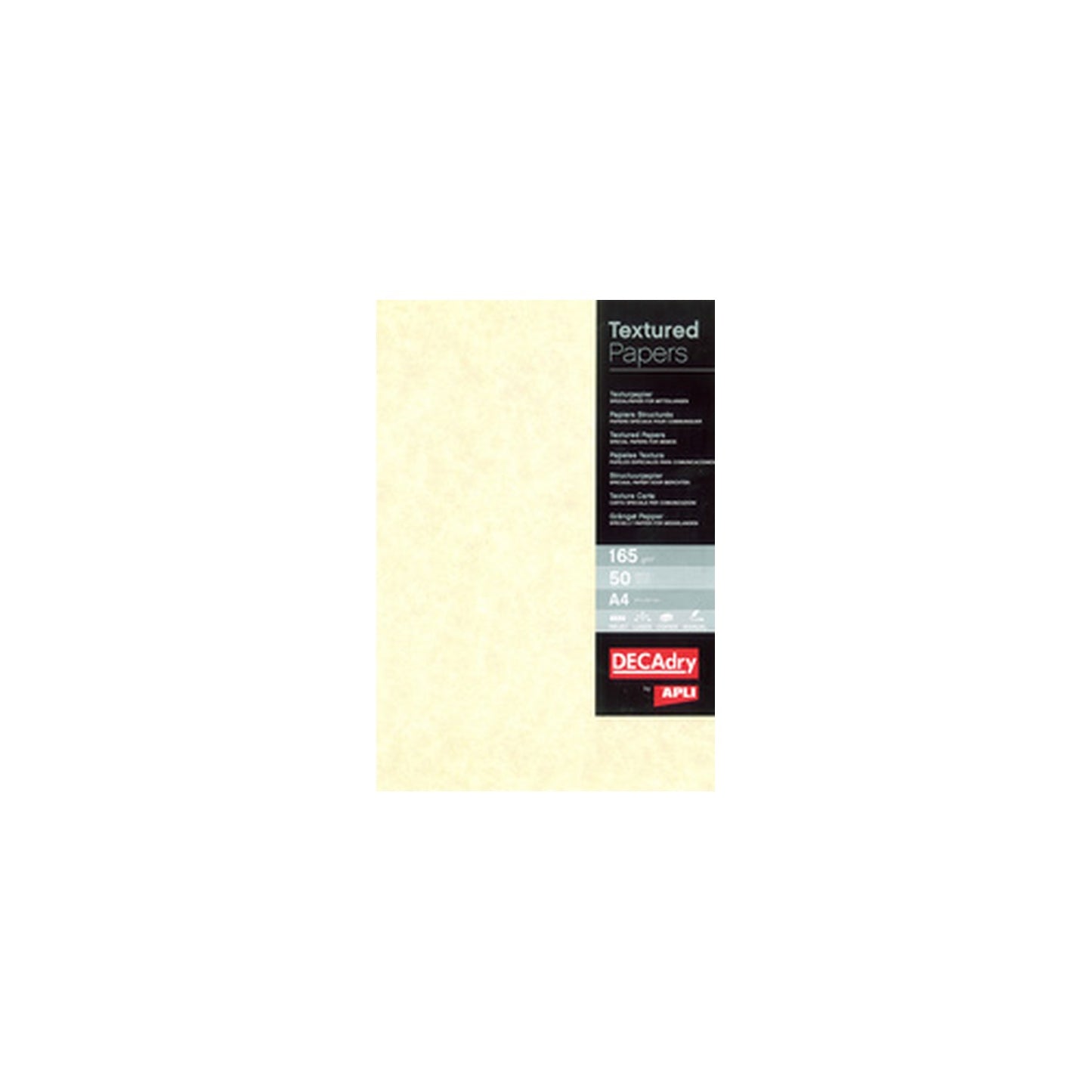 agipa Papier structuré, A4, 165 g/m2, parchemin champagne