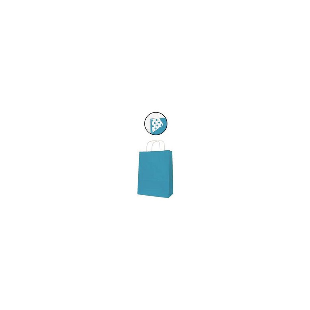 APLI Sac en papier, kraft, moyen, turquoise