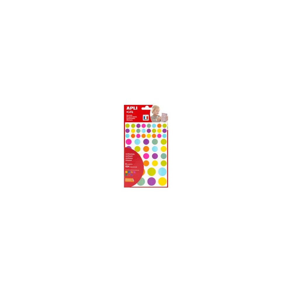 APLI kids Gommettes "Rond", couleurs pastel, assorti