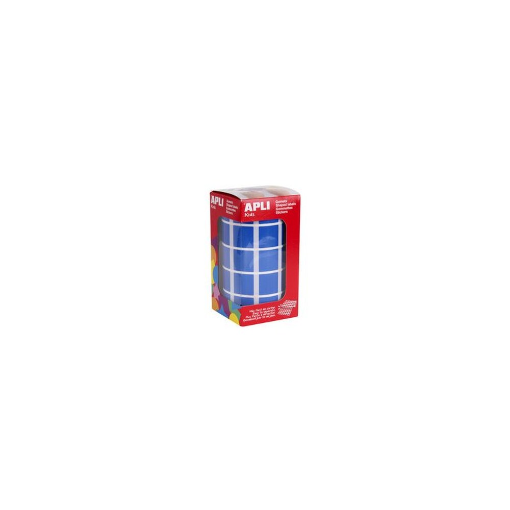 APLI Kids Gommette de couleur "carré", en rouleau, bleu