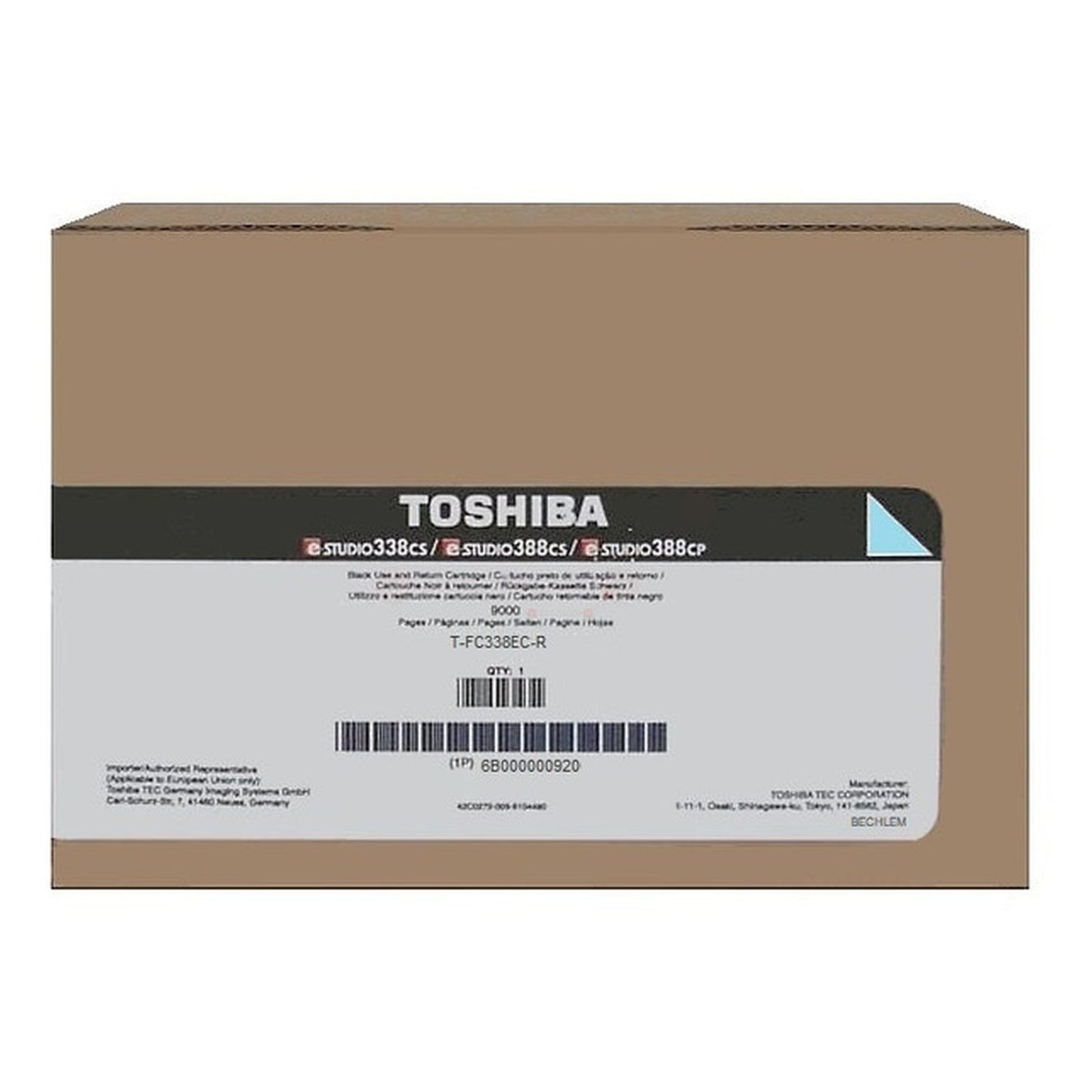 Toner d'origine Toshiba 6B000000920 / T-FC 338 E CR - cyan