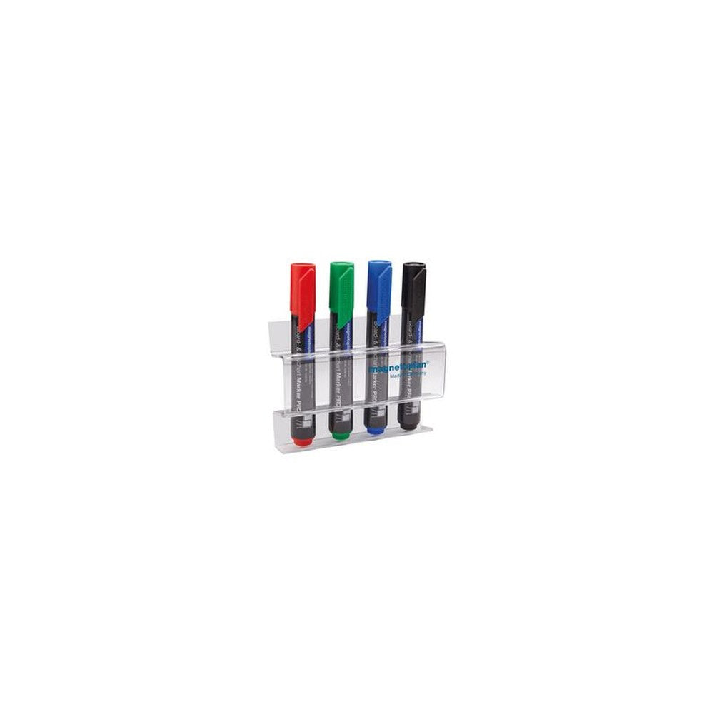 magnetoplan Porte-marqueur acrylique, pr 4 marqueurs tableau